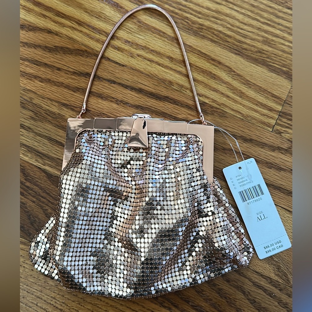Rose Gold Sequin Evening Bag